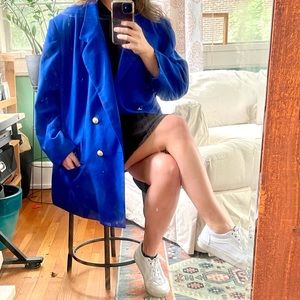 Harvé Benard Vintage Blazer 80s Royal Blue Wool